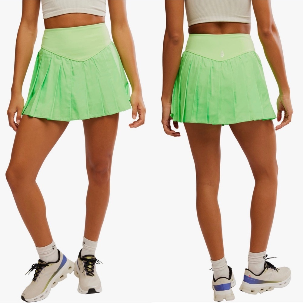 NWT FP Movement Swing Of Things Lime Pleated Skort Athletic, Size M